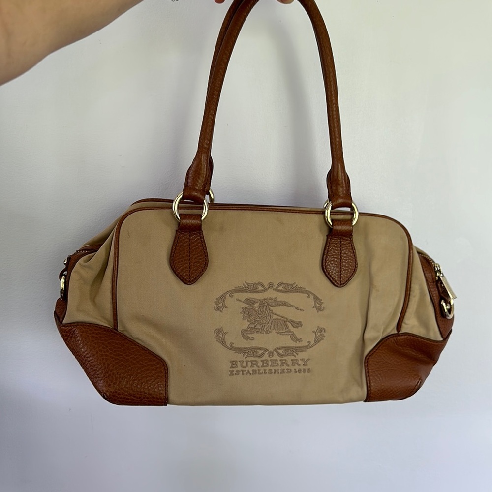 Burberry Embroidered Shoulder Bag